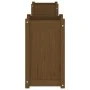Bank mit Pflanzgefäßen massives Kiefernholz honigbraun 180x36x63cm von vidaXL, Gartenbänke - Ref: Foro24-825166, Preis: 146,7...