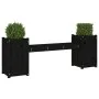 Bank mit Pflanzgefäßen aus massivem schwarzem Kiefernholz, 180 x 36 x 63 cm von vidaXL, Gartenbänke - Ref: Foro24-825167, Pre...