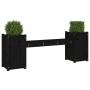 Bank mit Pflanzgefäßen aus massivem schwarzem Kiefernholz, 180 x 36 x 63 cm von vidaXL, Gartenbänke - Ref: Foro24-825167, Pre...