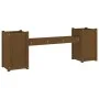 Bank mit Pflanzgefäßen massives Kiefernholz honigbraun 180x36x63cm von vidaXL, Gartenbänke - Ref: Foro24-825166, Preis: 146,7...
