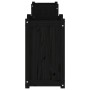 Bench with planters solid black pine wood 180x36x63 cm by vidaXL, garden benches - Ref: Foro24-825167, Price: 151,78 €, Disco...