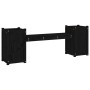 Bench with planters solid black pine wood 180x36x63 cm by vidaXL, garden benches - Ref: Foro24-825167, Price: 151,78 €, Disco...