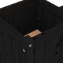 Bench with planters solid black pine wood 180x36x63 cm by vidaXL, garden benches - Ref: Foro24-825167, Price: 151,78 €, Disco...