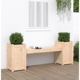 Banco con jardineras madera maciza de pino 180x36x63 cm de vidaXL, Bancos de jardín - Ref: Foro24-825163, Precio: 129,47 €, D...
