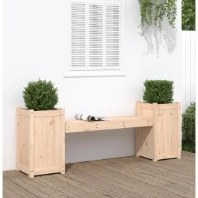 Bench with planters solid pine wood 180x36x63 cm by vidaXL, garden benches - Ref: Foro24-825163, Price: 127,72 €, Discount: %
