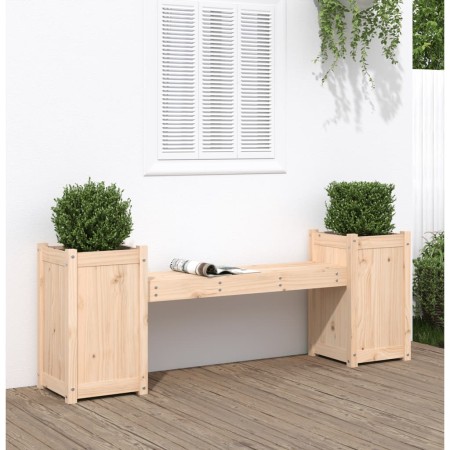 Banco con jardineras madera maciza de pino 180x36x63 cm de vidaXL, Bancos de jardín - Ref: Foro24-825163, Precio: 129,47 €, D...