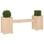Bench with planters solid pine wood 180x36x63 cm by vidaXL, garden benches - Ref: Foro24-825163, Price: 127,72 €, Discount: %