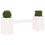 Banco con jardineras madera maciza de pino blanco 180x36x63 cm de vidaXL, Bancos de jardín - Ref: Foro24-825164, Precio: 144,...