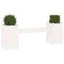 Solid white pine wood bench with planters 180x36x63 cm by vidaXL, garden benches - Ref: Foro24-825164, Price: 143,03 €, Disco...