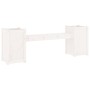 Banco con jardineras madera maciza de pino blanco 180x36x63 cm de vidaXL, Bancos de jardín - Ref: Foro24-825164, Precio: 144,...
