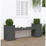 Bench with planters solid gray pine wood 180x36x63 cm by vidaXL, garden benches - Ref: Foro24-825165, Price: 154,94 €, Discou...