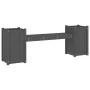 Bench with planters solid gray pine wood 180x36x63 cm by vidaXL, garden benches - Ref: Foro24-825165, Price: 154,94 €, Discou...
