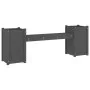 Bench with planters solid gray pine wood 180x36x63 cm by vidaXL, garden benches - Ref: Foro24-825165, Price: 154,94 €, Discou...