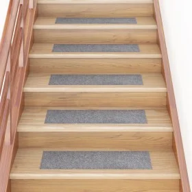 Self-adhesive stair mat 15 pcs light gray 76x20 cm by vidaXL, Stair mats - Ref: Foro24-326927, Price: 37,56 €, Discount: %