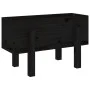 Solid black pine wood planter 62x30x38 cm by vidaXL, Pots and planters - Ref: Foro24-825181, Price: 41,26 €, Discount: %