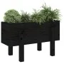 Solid black pine wood planter 62x30x38 cm by vidaXL, Pots and planters - Ref: Foro24-825181, Price: 41,26 €, Discount: %