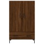Aparador alto madera de ingeniería roble marrón 69,5x31x115 cm