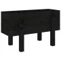 Solid black pine wood planter 62x30x38 cm by vidaXL, Pots and planters - Ref: Foro24-825181, Price: 41,26 €, Discount: %
