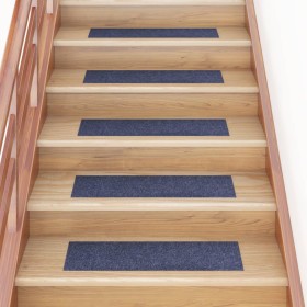 Self-adhesive stair tread mat 15 units gray blue 76x20 cm by vidaXL, Stair mats - Ref: Foro24-326929, Price: 35,14 €, Discoun...