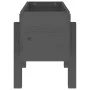 Pflanzgefäß aus massivem Kiefernholz grau 62x30x38 cm von vidaXL, Töpfe und Pflanzgefäße - Ref: Foro24-825179, Preis: 47,01 €...