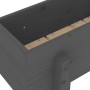 Jardinera madera maciza de pino gris 62x30x38 cm