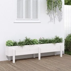 Raised garden bed solid white pine wood 160x30x38cm by vidaXL, Pots and planters - Ref: Foro24-825192, Price: 94,26 €, Discou...