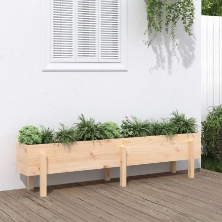 Raised garden bed made of solid pine wood 160x30x38 cm by vidaXL, Pots and planters - Ref: Foro24-825191, Price: 71,33 €, Dis...
