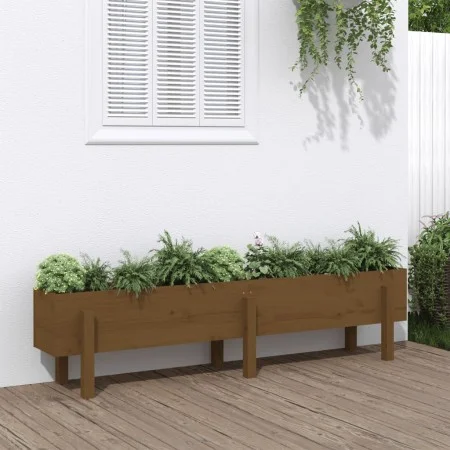 Hochbeet aus Kiefernholz, honigbraun, 160 x 30 x 38 cm von vidaXL, Töpfe und Pflanzgefäße - Ref: Foro24-825194, Preis: 111,07...