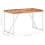 Esstisch aus massivem Akazien- und Mangoholz, 120 x 60 x 76 cm von vidaXL, Küchen- und Esstische - Ref: Foro24-323545, Preis:...