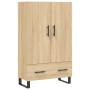 Aparador alto madera de ingeniería roble Sonoma 69,5x31x115 cm