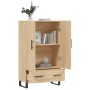 Aparador alto madera de ingeniería roble Sonoma 69,5x31x115 cm