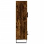 Aparador alto madera de ingeniería roble ahumado 69,5x31x115 cm