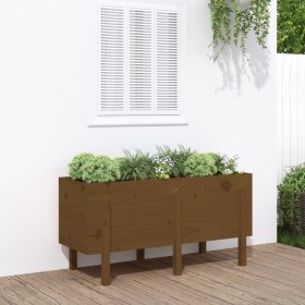 Hochbeet Zirbenholz honigbraun 121x50x57 cm von vidaXL, Töpfe und Pflanzgefäße - Ref: Foro24-825229, Preis: 124,65 €, Rabatt: %