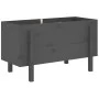 Raised garden bed solid gray pine wood 101x50x57 cm by vidaXL, Pots and planters - Ref: Foro24-825214, Price: 93,84 €, Discou...