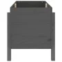 Raised garden bed solid gray pine wood 101x50x57 cm by vidaXL, Pots and planters - Ref: Foro24-825214, Price: 93,84 €, Discou...