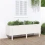 Hochbeet Massives Zirbenholz weiß 160x50x57cm von vidaXL, Töpfe und Pflanzgefäße - Ref: Foro24-825220, Preis: 127,59 €, Rabat...