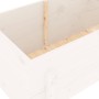 Elevated garden bed made of solid white pine wood 160x50x57cm by vidaXL, Pots and planters - Ref: Foro24-825220, Price: 133,7...