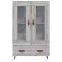 Aparador alto madera de ingeniería gris Sonoma 69,5x31x115 cm