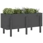 Arriate elevado de jardín madera maciza pino gris 121x50x57 cm de vidaXL, Maceteros y jardineras - Ref: Foro24-825228, Precio...