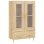Aparador alto madera de ingeniería roble Sonoma 69,5x31x115 cm