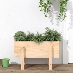 Solid pine wood planter 62x30x38 cm by vidaXL, Pots and planters - Ref: Foro24-825177, Price: 38,27 €, Discount: %