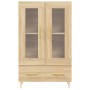 Aparador alto madera de ingeniería roble Sonoma 69,5x31x115 cm