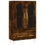 Aparador alto madera de ingeniería roble ahumado 69,5x31x115 cm