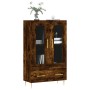 Aparador alto madera de ingeniería roble ahumado 69,5x31x115 cm