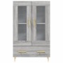 Aparador alto madera de ingeniería gris Sonoma 69,5x31x115 cm