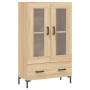 Aparador alto madera de ingeniería roble Sonoma 69,5x31x115 cm