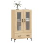 Aparador alto madera de ingeniería roble Sonoma 69,5x31x115 cm
