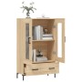 Aparador alto madera de ingeniería roble Sonoma 69,5x31x115 cm