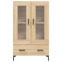 Aparador alto madera de ingeniería roble Sonoma 69,5x31x115 cm
