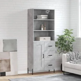 Hohes Sideboard Sperrholz grauer Beton 69,5x34x180 cm von vidaXL, Sideboards - Ref: Foro24-3190033, Preis: 149,63 €, Rabatt: %